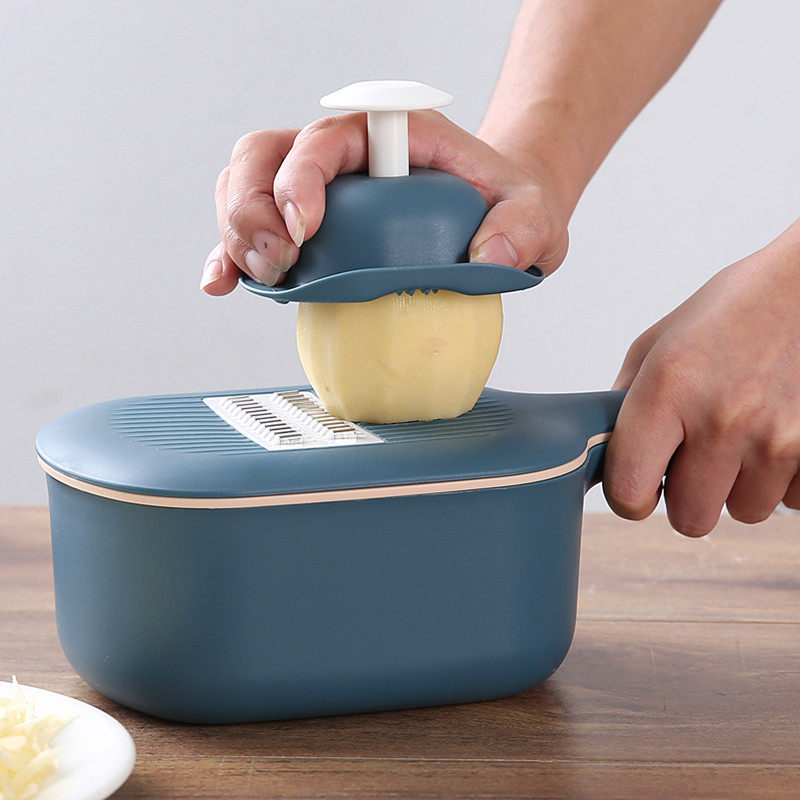 厨房多功能切菜器土豆蔬果切丝刨片切花神器带沥水家用黄瓜刨丝器