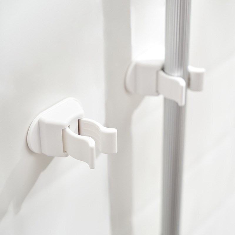 日式拖把壁挂夹免打孔卫生间浴室挂扫把固定器拖布架拖把挂钩神器