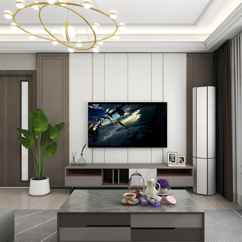 感灰色木格栅墙纸客厅电视背景墙壁纸无缝影视墙布卧室3d轻奢