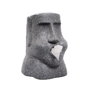 Moai Tissue box复活节石头人像纸巾盒摩艾纸巾抽 抽纸盒创意家居