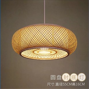 茶楼竹灯 饭店个性 黎城县壶关县现代简约田园风格 餐厅竹艺吊灯中式