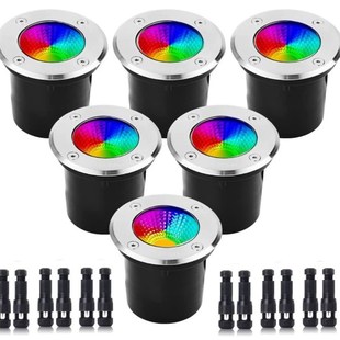 磨砂玻璃地埋灯3w5w7w9w瓦埋地灯景观灯COB RGBW高低压RF控制