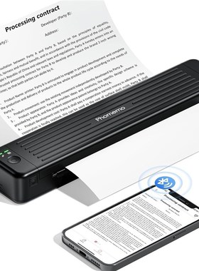 Thermal transfer plain paper a4 printer bluetooth no ink