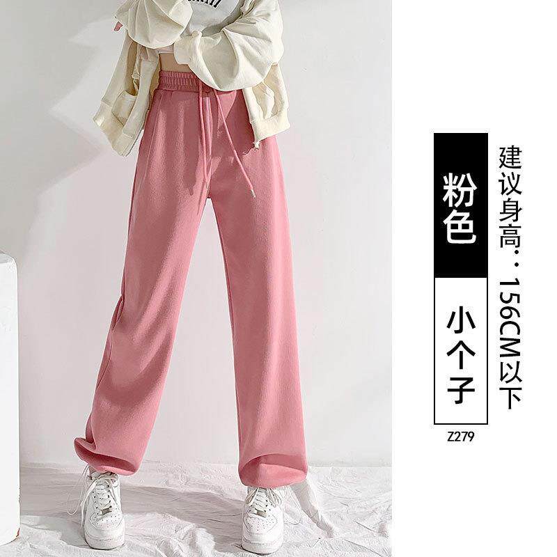 新品灰色运动裤子女2025新款春秋小个子休闲宽松bf慵懒风垂感直筒