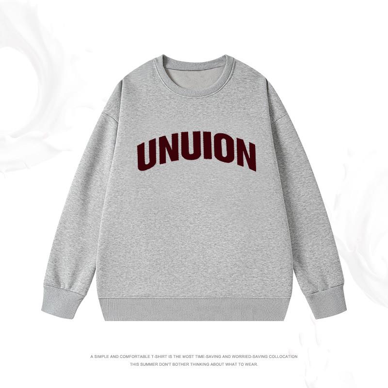 新品大码200斤圆领百搭灰