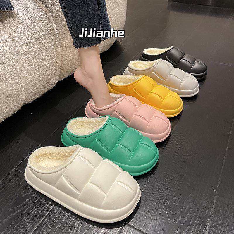 花瓣棉拖鞋女士秋冬季2025新款情侣棉鞋男室内居家居防滑外出防水