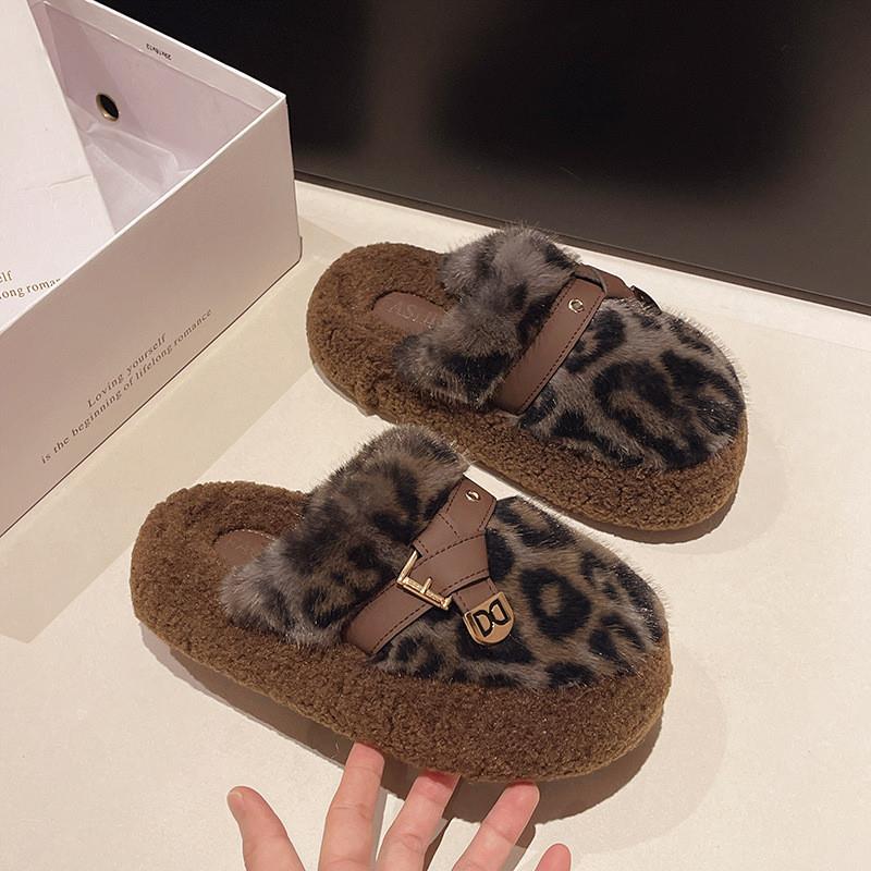 2025新款毛毛棉拖鞋女士高