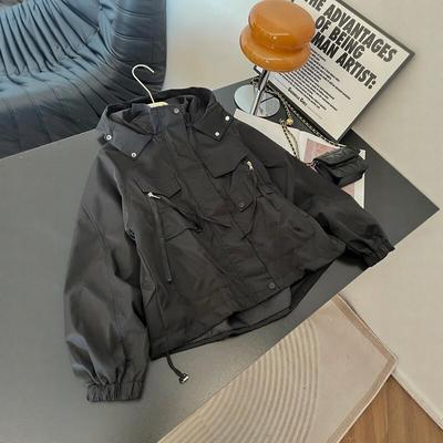 新品美式连帽冲锋衣女2025