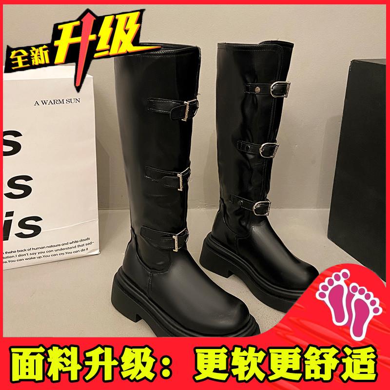 新品不过膝长靴女2025新款