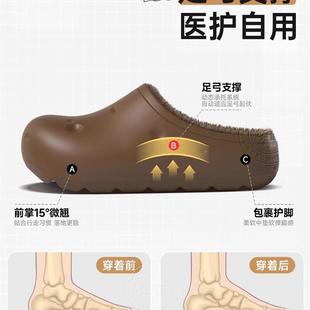 日本手术室加棉拖鞋女足弓支撑扁平足矫正防水防滑保暖外穿不累脚