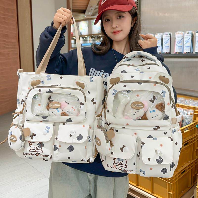 新品书包女韩版可爱风猫咪小学生36年级背包日系初中生高中生双