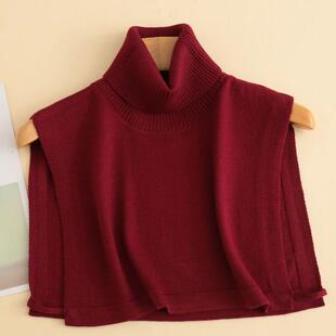 羊毛假领子女士百搭高领通用套头针织衣领冬打底毛衣领假领子新款