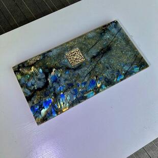 极速以里安天然蓝翡翠奢石茶盘高端石材大理石排水茶台石头简约家