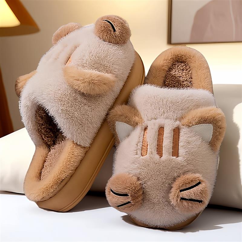 招财猫棉拖鞋女款秋冬季20