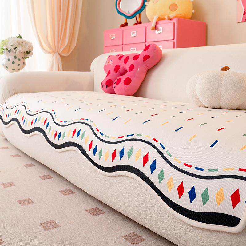 推荐异形多巴胺风沙发垫四季通用固定防滑卡通坐垫子不规则套罩盖