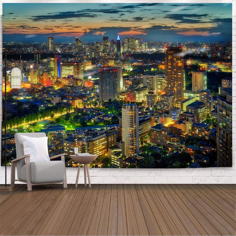推荐简约ins城市夜景大号