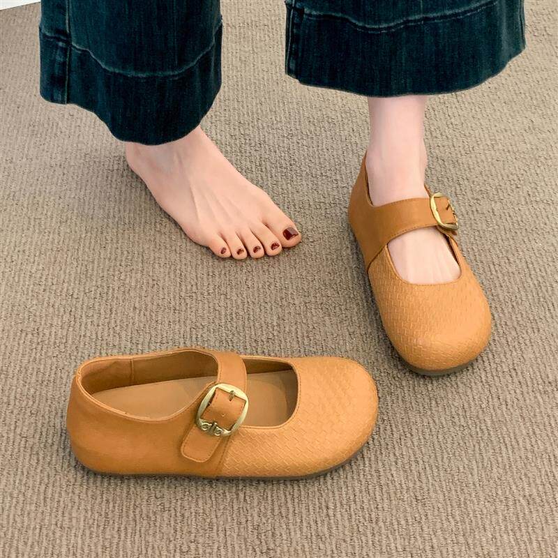 新品厚底内增高玛丽珍女鞋子2026新款春季小皮鞋女款浅口豆豆勃肯