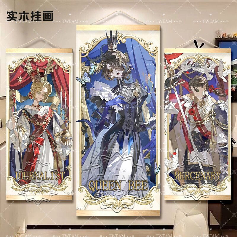 第五人格冕冠之日挂画佣兵记者弓箭手守夜人女王蜂周边谷子挂画