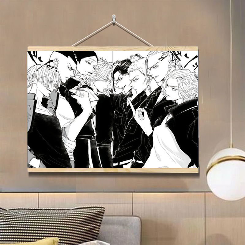 东京复仇者周边海报动漫卷轴挂画宿舍卧室装饰武道橘日向壁画礼物