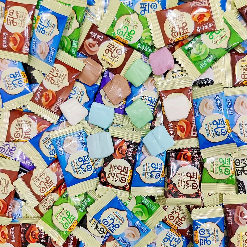 多口味牛乳糖香芋味抹茶味酸奶味巧克力味糖果混装独立小包装喜糖