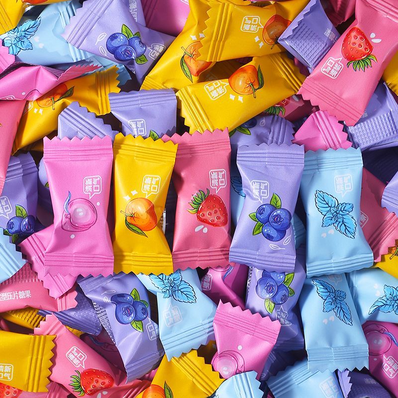 糖果散装薄荷糖无糖维C含片高颜值口气清新百香果水果糖