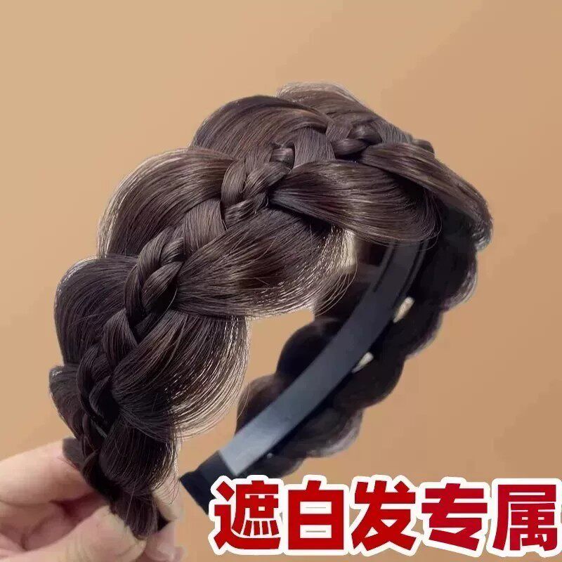 高颅顶宽边防滑发箍遮白发