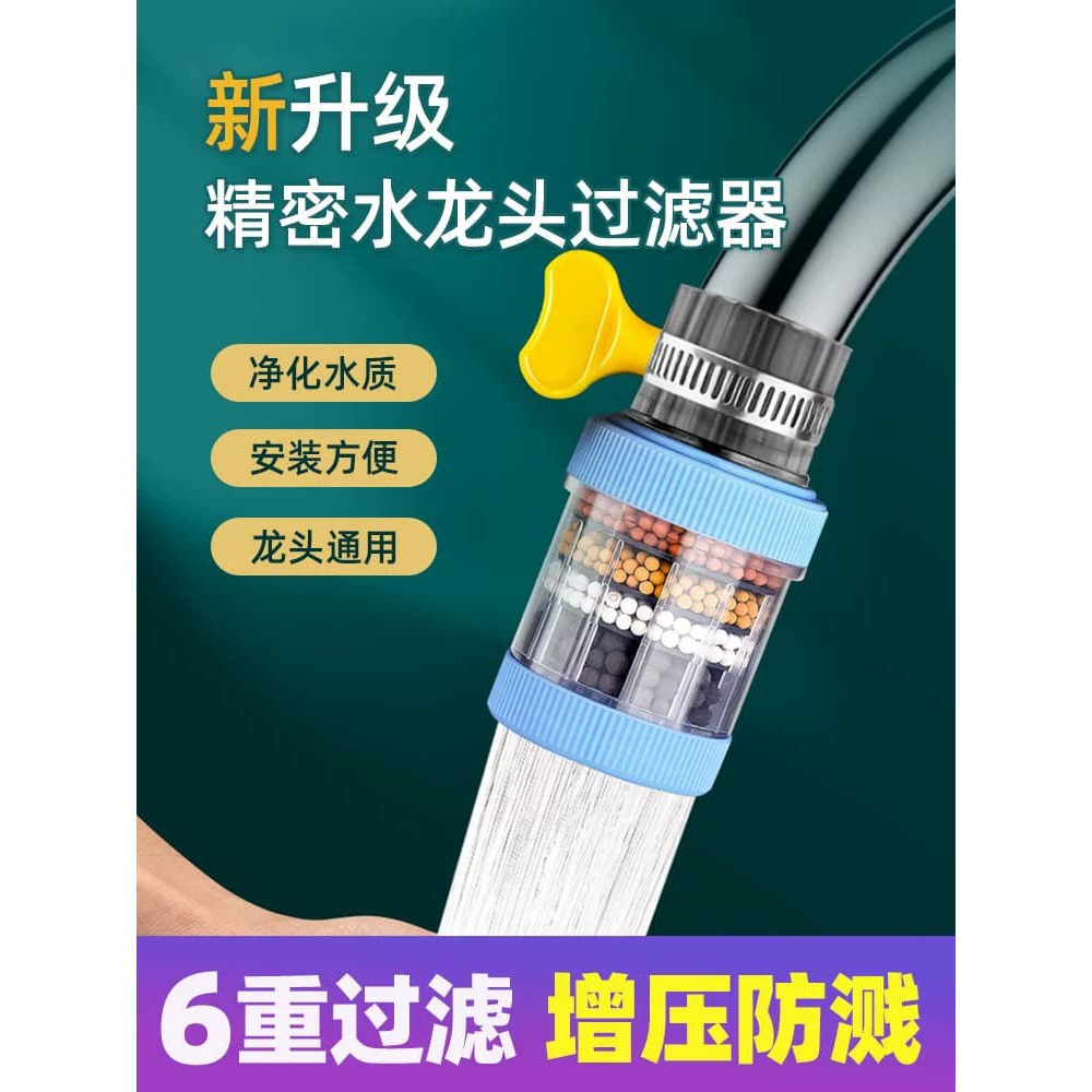 水龙头前置防溅旋转延长头过滤器