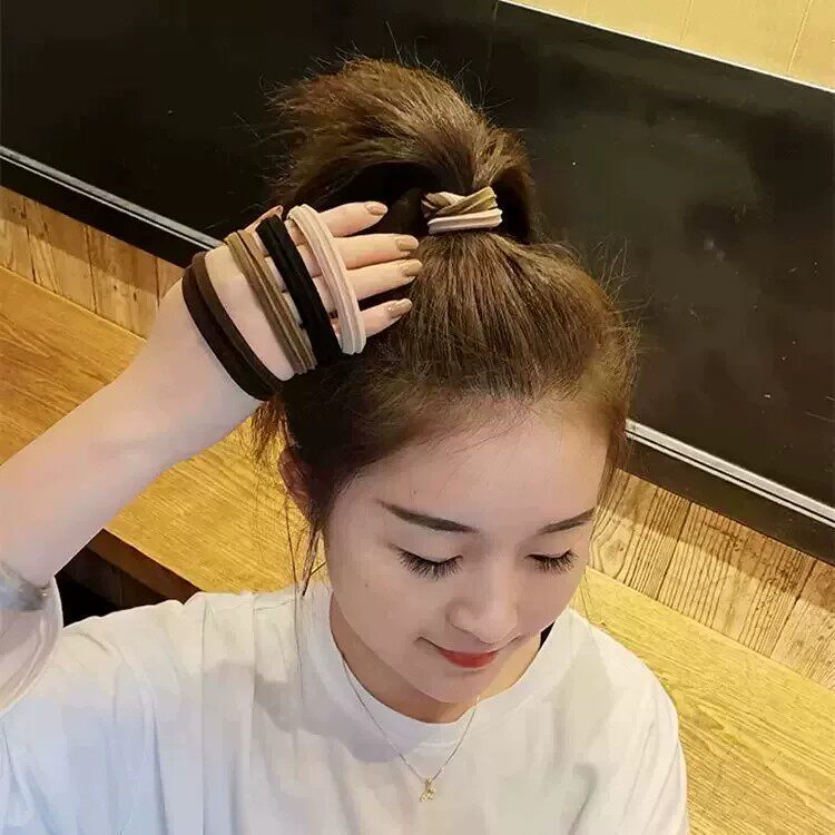 高弹耐用加粗无接缝咖色橡皮筋