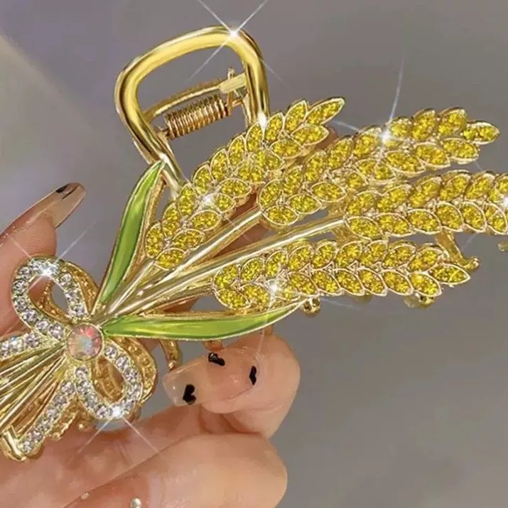 发夹金属麦穗发抓后脑勺盘发抓夹