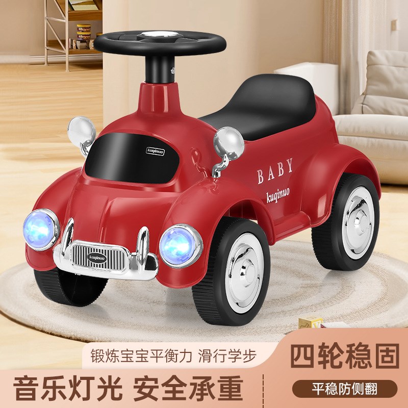 儿童四轮平衡1到3宝宝2岁骑的车G防侧翻滑步车玩具音乐灯光