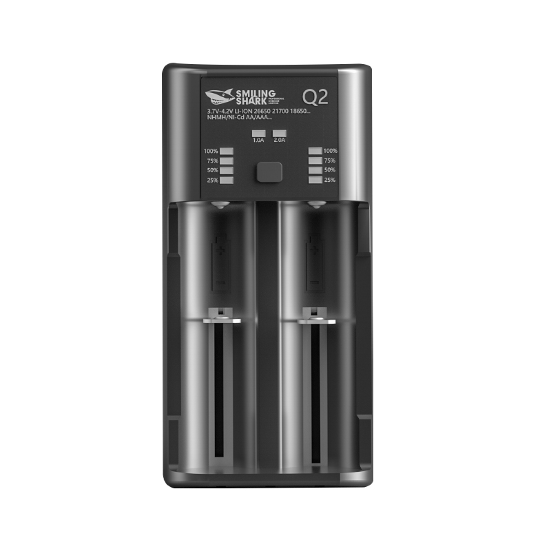 微笑鲨18650电池充电器多功能通用3.7v\4.2v强光手电筒26650锂电