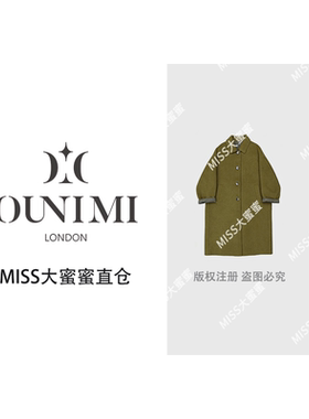 欧倪蜜OUNIMI女毛呢外套秋冬茧型双排扣呢外套毛呢秋冬外套602