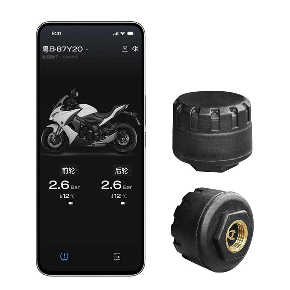汽车摩托车胎压监测器高精度外置手机蓝牙APP显示小牛机车胎压仪