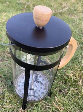 甄选喷漆竹木法压壶跨境冲茶器虑压壶美式咖啡器具家用手冲打奶泡