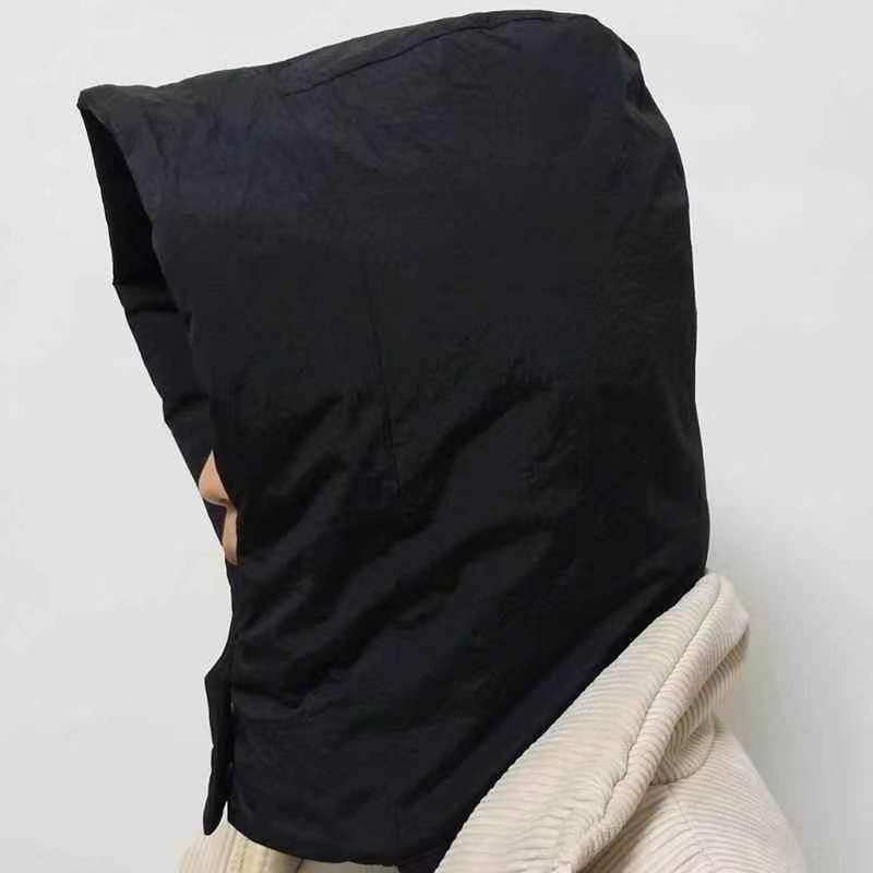 羽绒衣服帽子配件单买棉衣假领子连帽子单独外搭假两件可拆卸纽