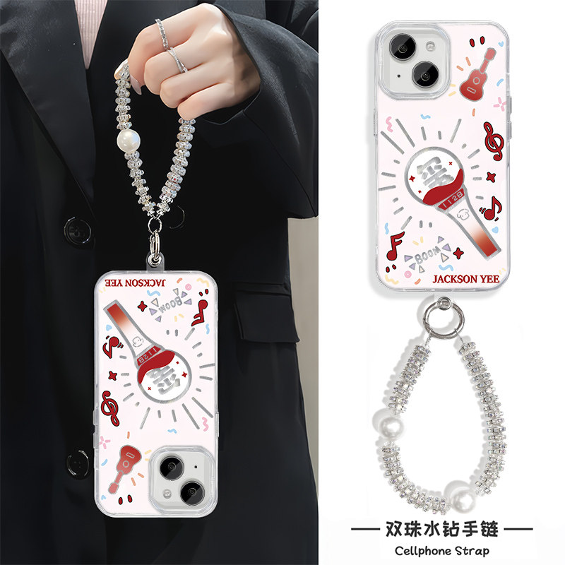 iPhone15羽纱苹果14plus手机壳带挂绳13荣耀POWER周边适用16硬12pm创意小米17ProMax易烊千玺应援棒iQOOneo10