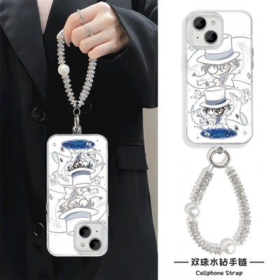 手机壳带挂绳16ProMax苹果1213适用iPhone17硬14羽纱15PLUS搞怪怪盗基德荣耀X70OPPOA5X高颜值VIVOY500小米17