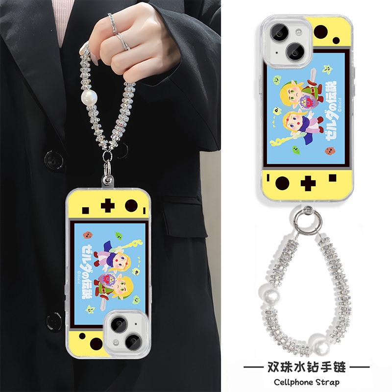 苹果17ProMax塞尔达游戏OPPOA6PRO卡通NOVA12女款荣耀POWER可爱16适用硬iPhone15pm羽纱14plus手机壳带挂绳13