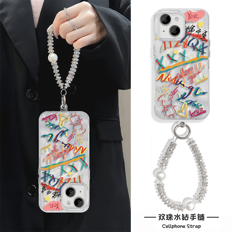 华为NOVA12手机壳带挂绳16plus易烊千玺周边苹果15适用硬iPhone14高级感13ProMax羽纱华为Pura