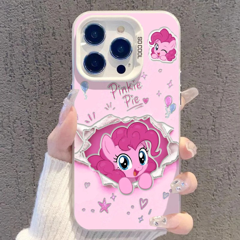 iPhone13可爱VIVOIQOOZ11X适用苹果15小马宝莉碧琪彩银硬卡通OPPORENO16创意14PLUS高级感小米17ProMax手机壳