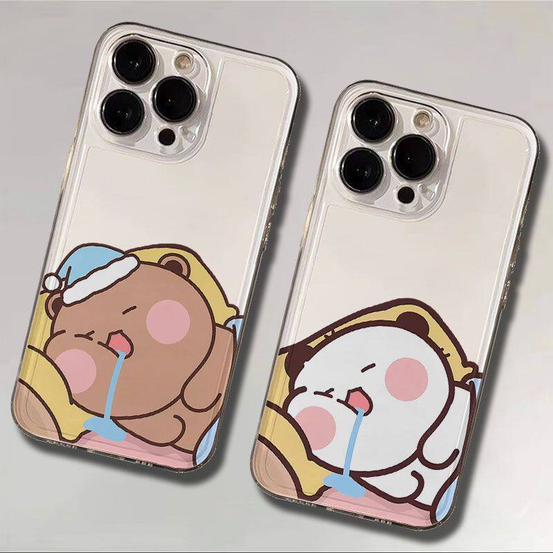 睡觉流口水布布一二可爱真我NEO7苹果14软OPPORENO15ins风适用16PLUS透明iPhone12手机壳17ProMax卡通一加13T
