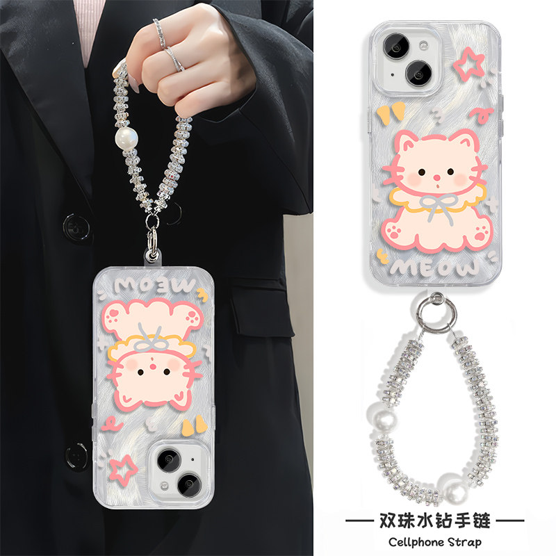 华为PURA80PRO巨好看13ProMax羽纱12手机壳带挂绳16少女心苹果15plus适用硬iPhone14高级感x90新款可爱西高地