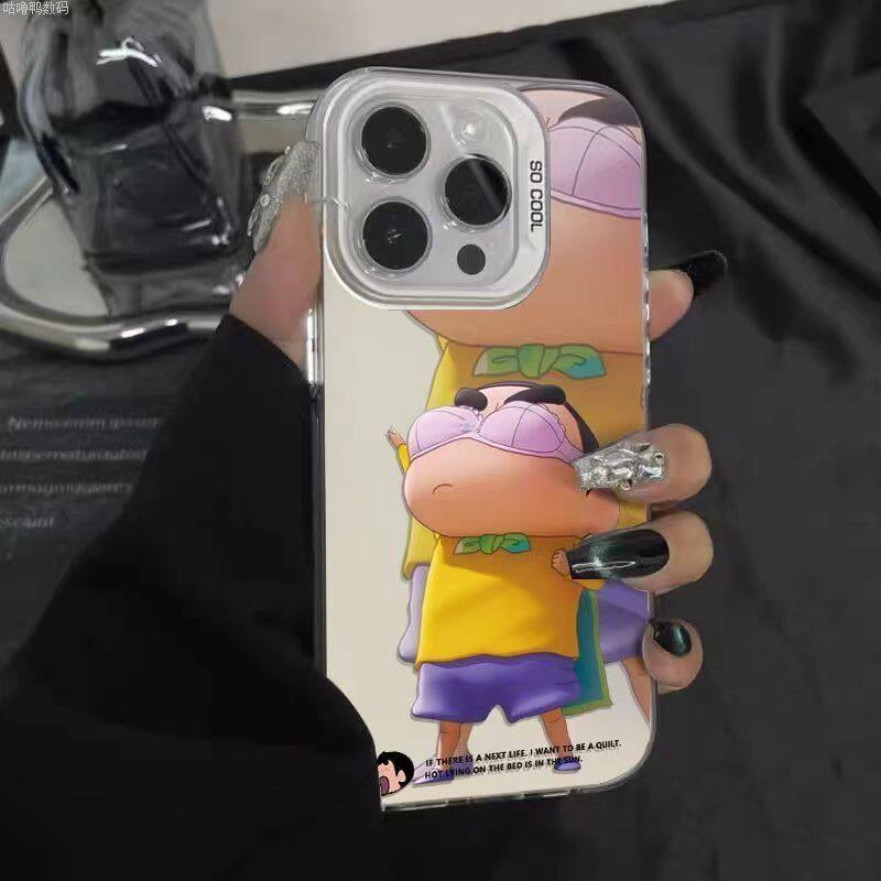 搞怪内衣小新iPhone13苹果12创意OPPORENO15彩银14ProMax硬小米17适用16PLUS高级感卡通华为NOVA14活力手机壳