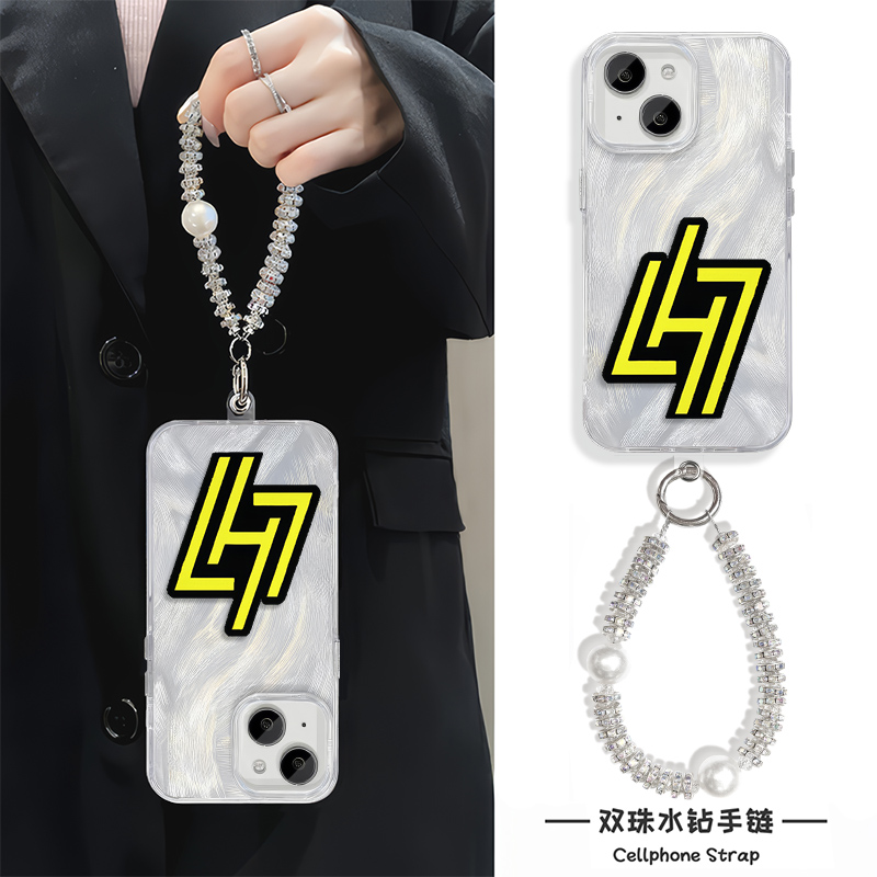 iPhone16适用硬15羽纱14plus苹果13手机壳带挂绳12ProMax高级感LH7鹿晗OPPOFINDX8红米K80一加ACE5荣耀POWER