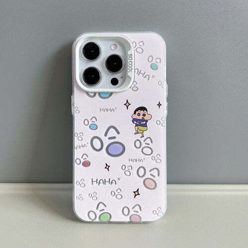 新款iPhone12可爱适用苹果13彩银红米NOTE15硬华为NOVA16哈哈哈小新创意14PLUS高级感卡通小米17ProMax手机壳