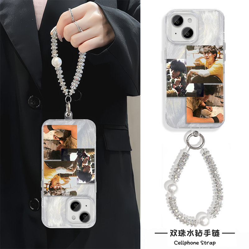 iPhone16适用硬15羽纱14ProMax苹果13手机壳带挂绳12plus高级感赵雷拼接OPPOK12X华为PURA80OPPOFINDX8一加13