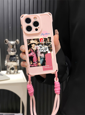 iPhone17斜挎创意手腕挂绳苹果13周杰伦骑马的王子17适用防摔14plus小众手机壳软16ProMax四角开孔华为NOVA15