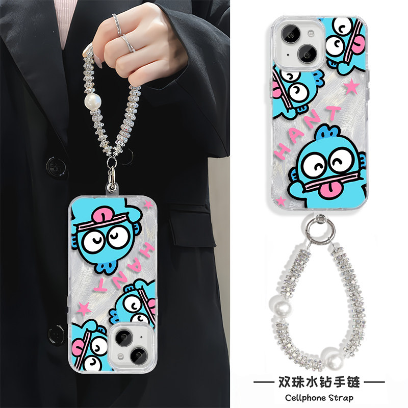 x200趣味红米note14卡通16plus适用吐舌小丑鱼手机壳带挂绳iPhone12硬苹果15羽纱13ProMax高级感小米CIVI4PRO