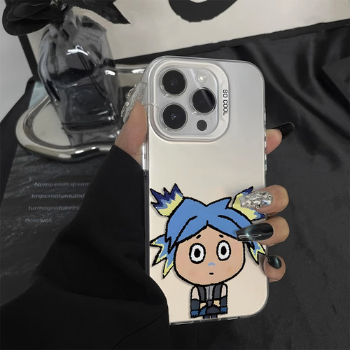 iPhone17苹果16创意华为NOVA15彩银硬VIVOS50PROMINI卡通适用14PLUS高级感13ProMax手机壳可爱霓虹华为PURA90