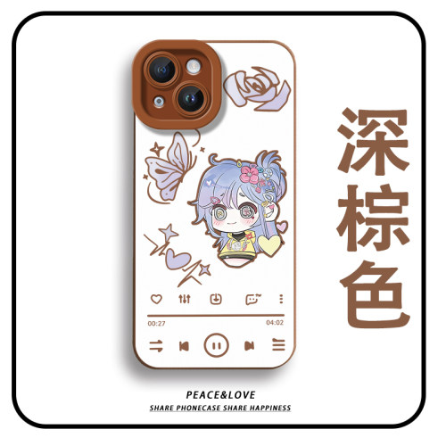 小米17瞳眼苹果15Plus适用14高级感VIVOIQOOneo11薇拉奈尔第五人格13ProMax卡通iPhone16可爱手机壳软红米k80
